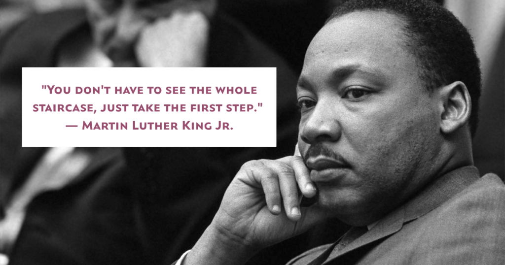 Momentum comes from the first step.